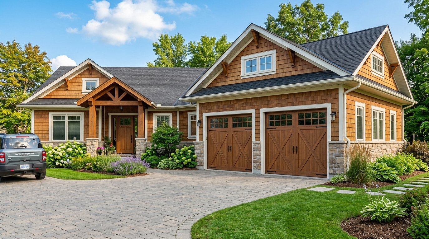 Craftsman Carriage Garage Door Installation in Niagara-on-the-Lake